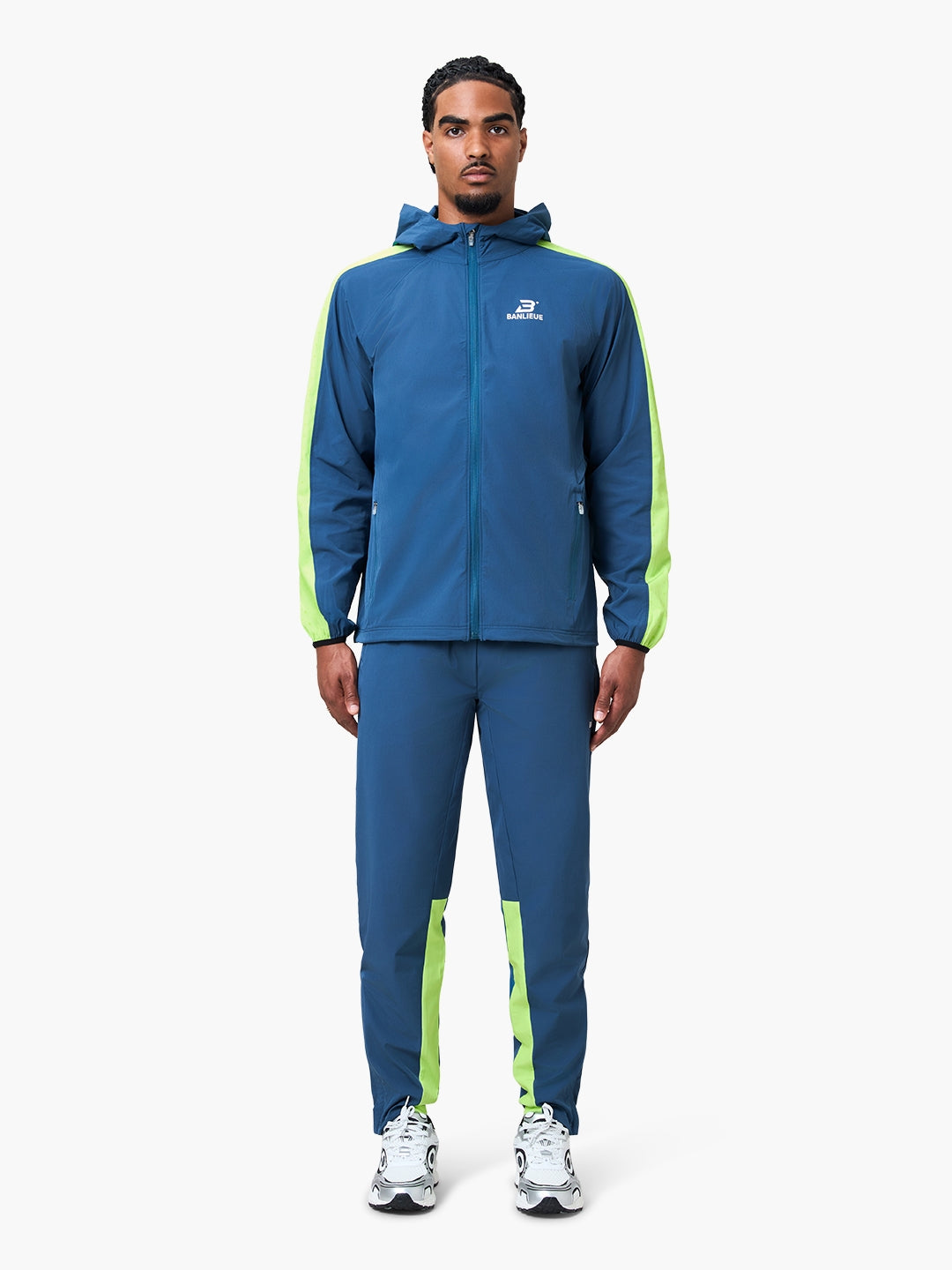 PERFORMANCE HOODED TRACKTOP | SEA MOSS