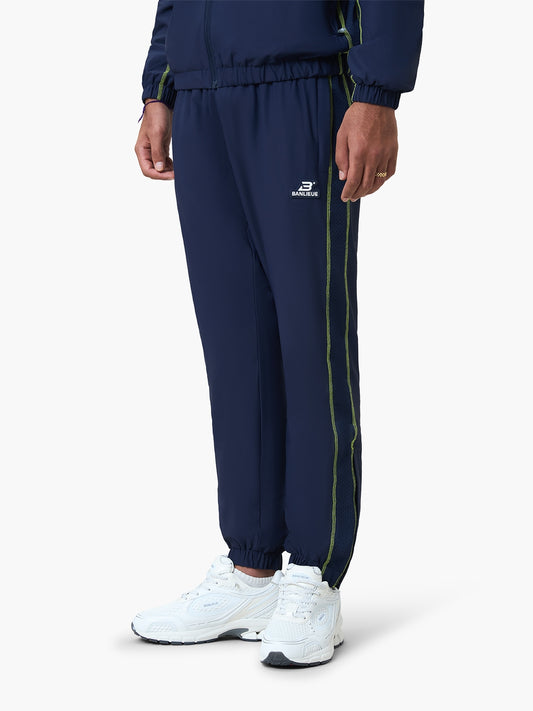 CONTRAST STITCH RETRO TRACKPANTS | NAVY / LIME
