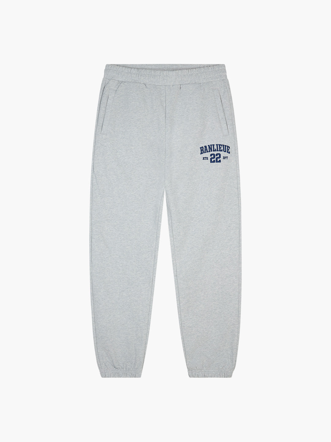UNIVERSITY SWEATPANTS | HEATHER GREY / NAVY
