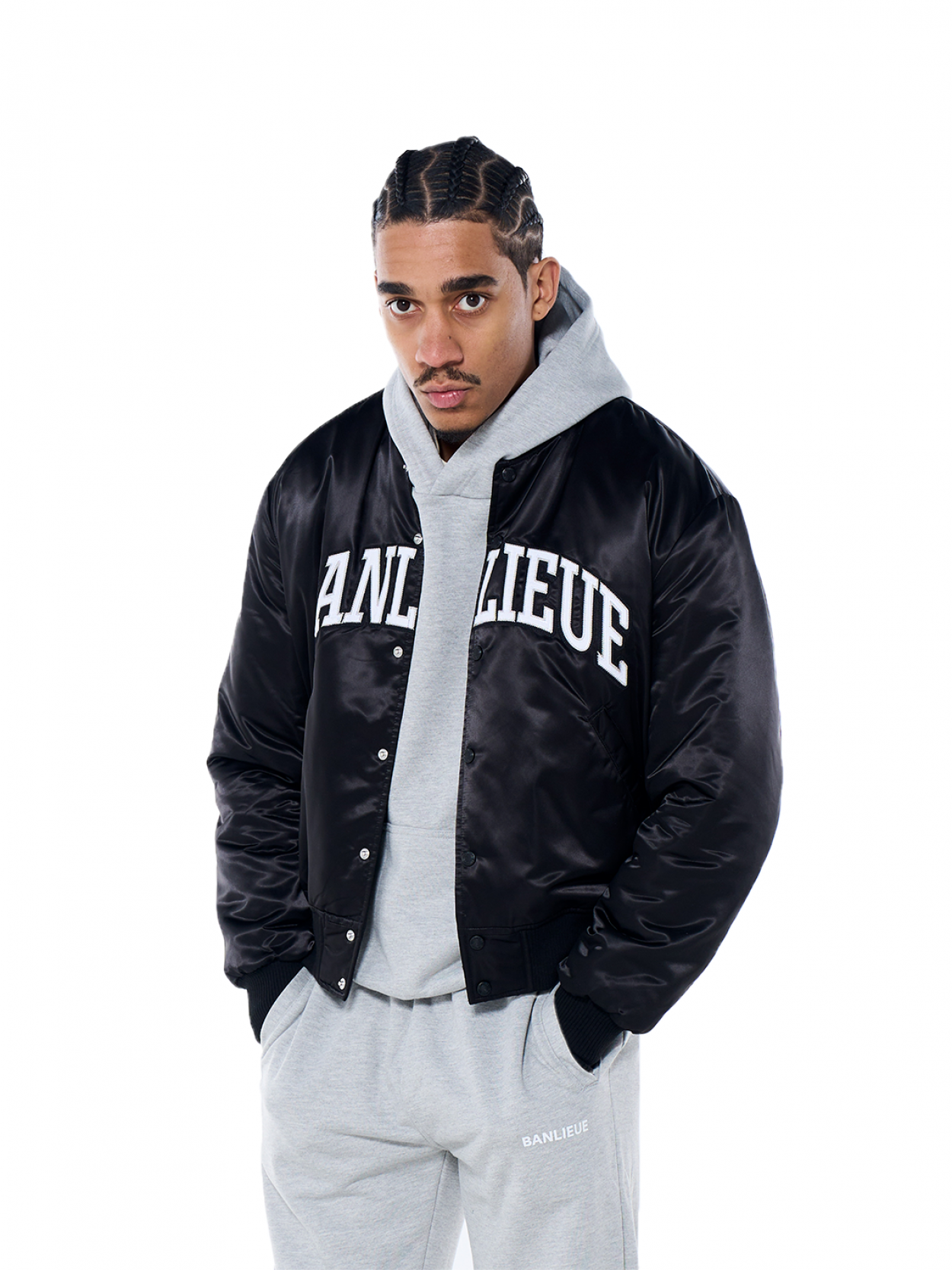 Veste en satin | NOIR