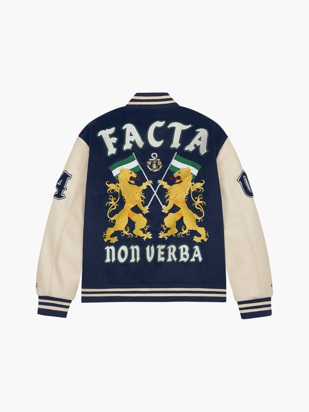 BANLIEUE X WOEI - VARSITY JACKET | NAVY / OFF WHITE