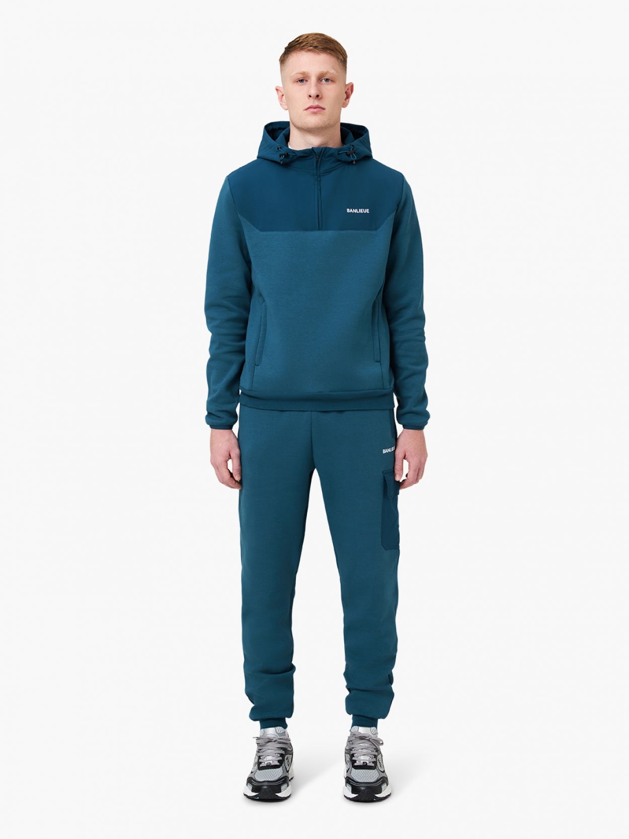 B + 3D Tech Tracksuit + Cap libre | BLEU ACIER
