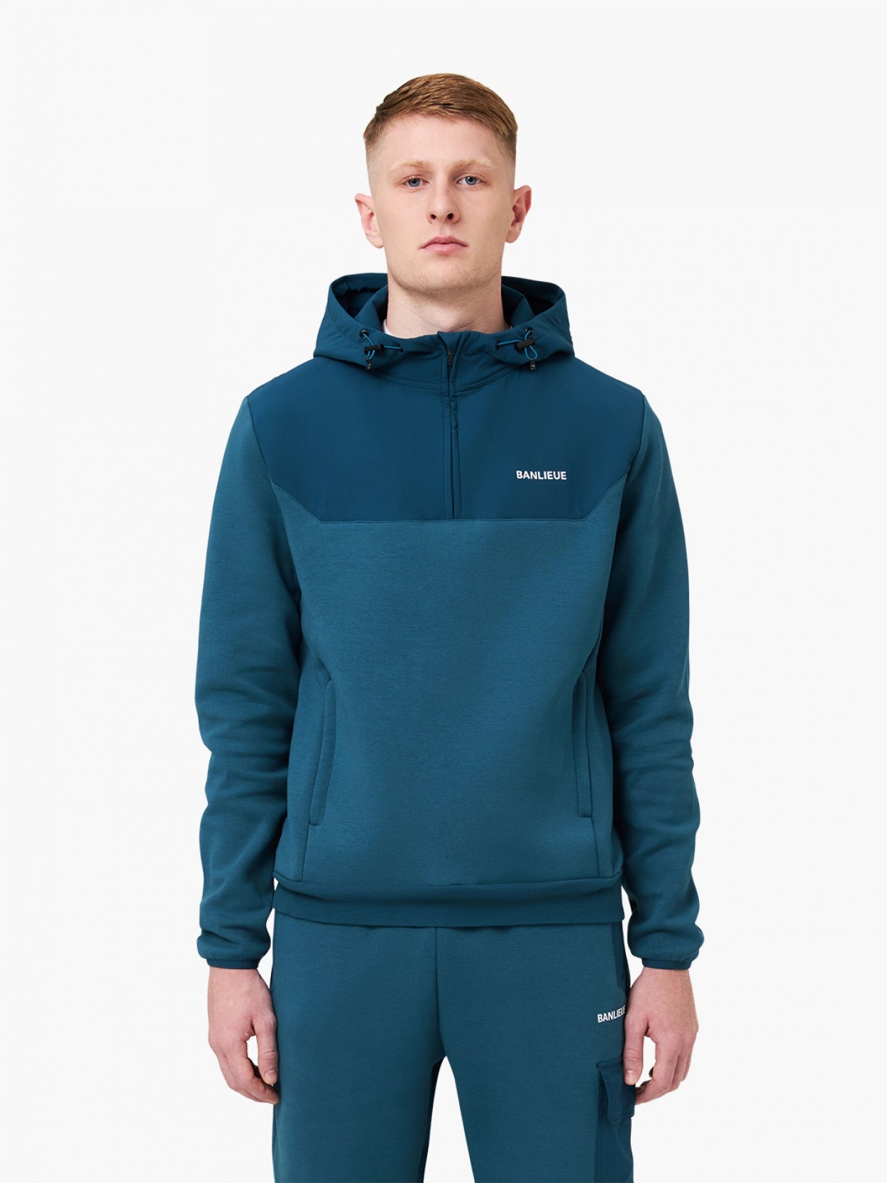 B + 3D Tech Tracksuit + Cap libre | BLEU ACIER