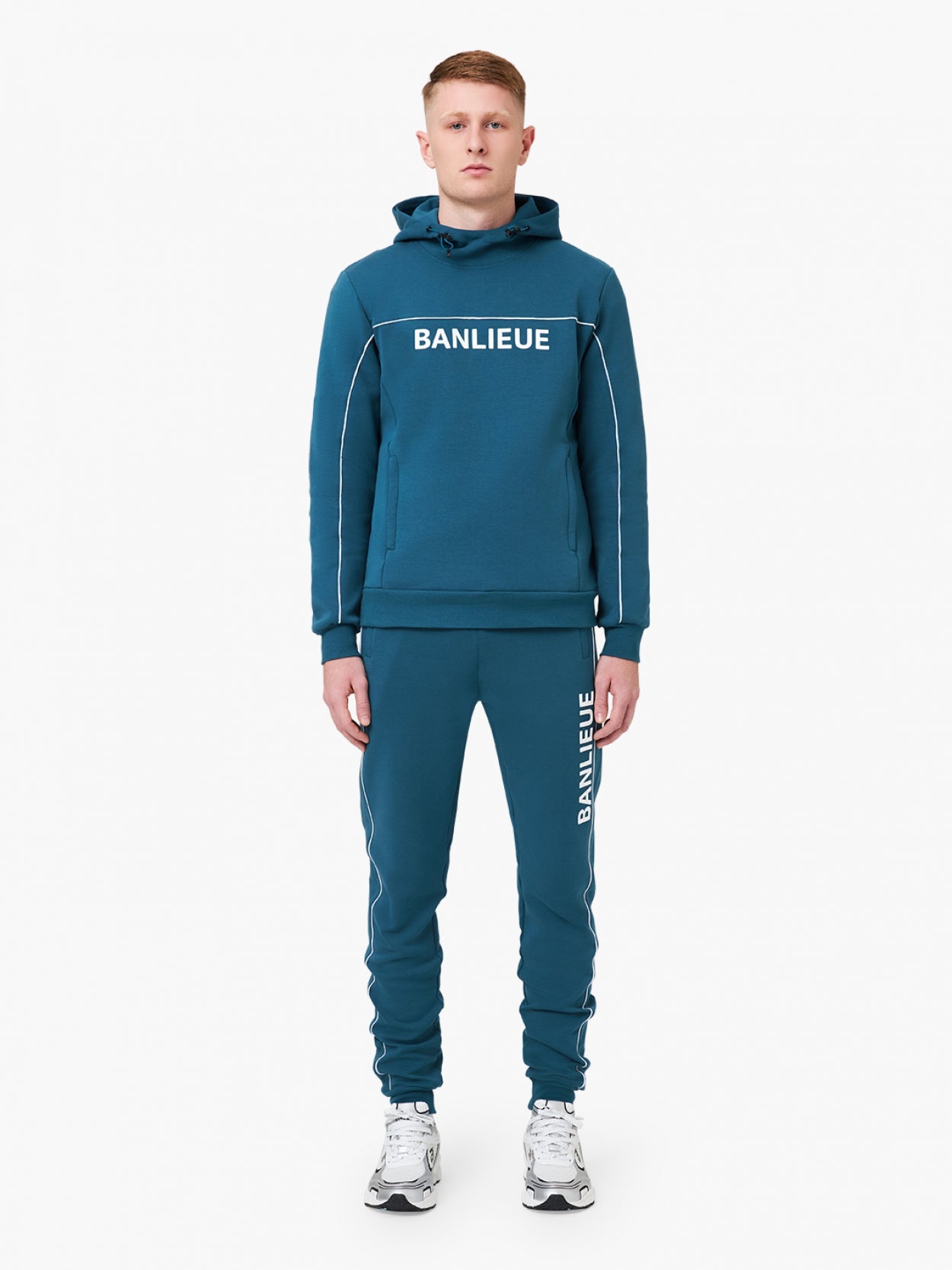 B+ 3D -Kapuze -Tracksuit | STAHLBLAU