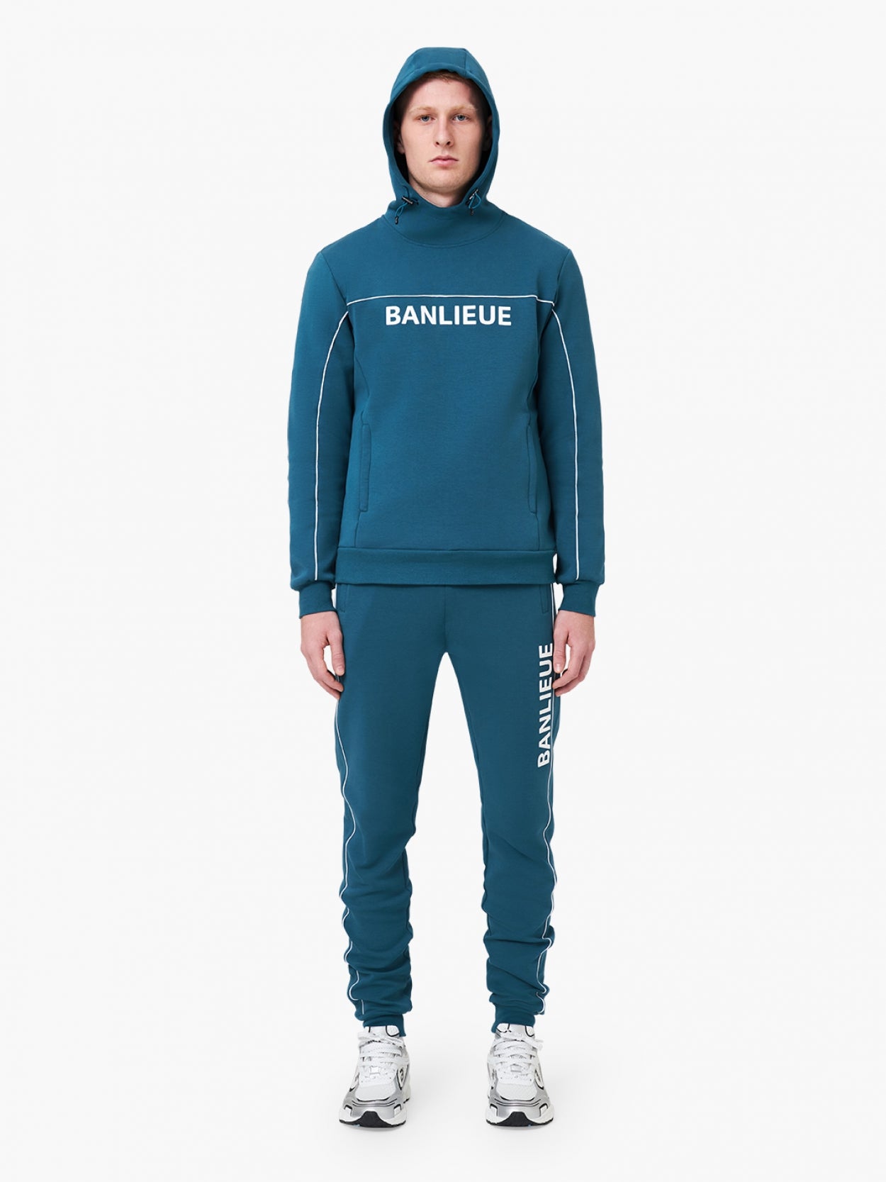 B+ 3D -Kapuze -Tracksuit | STAHLBLAU