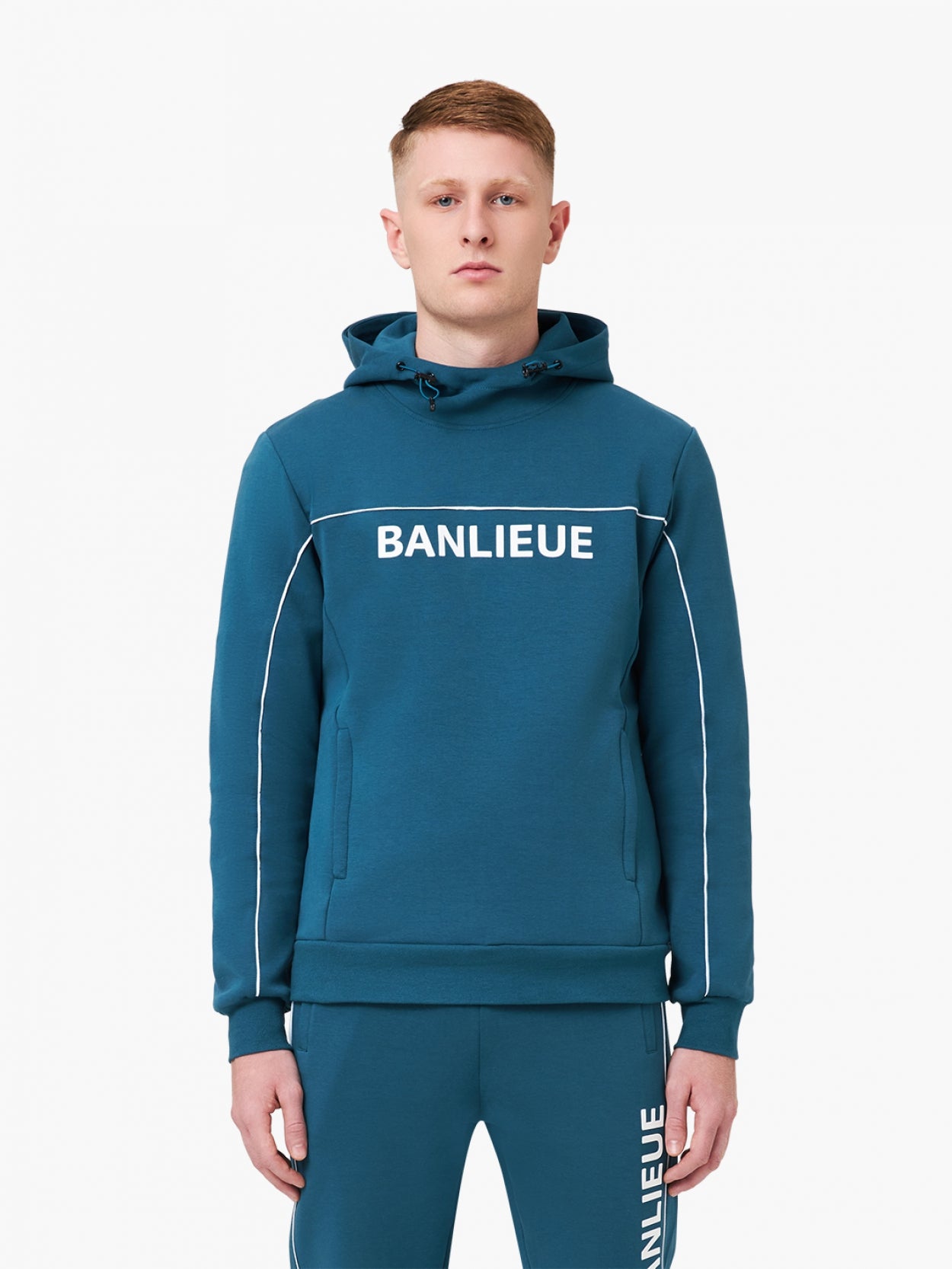 B+ 3D -Kapuze -Tracksuit | STAHLBLAU