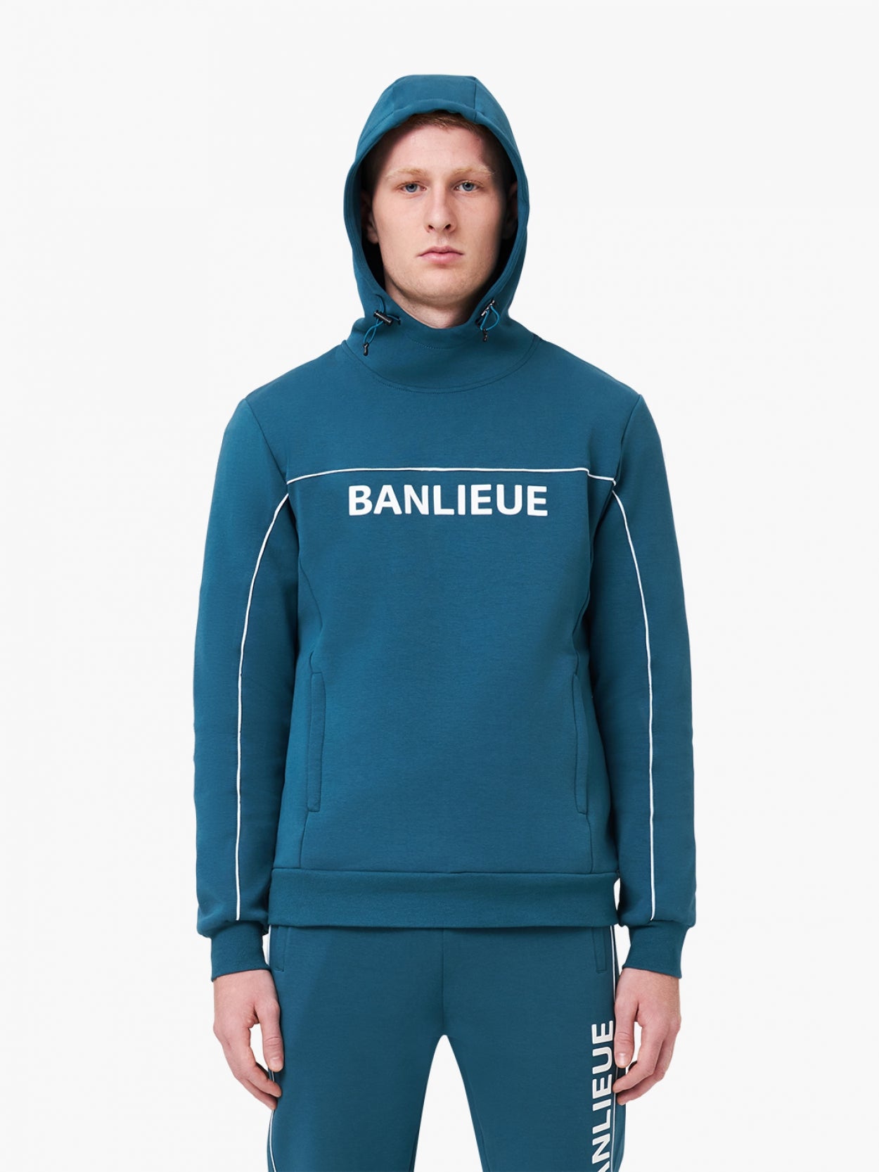 B+ 3D -Kapuze -Tracksuit | STAHLBLAU