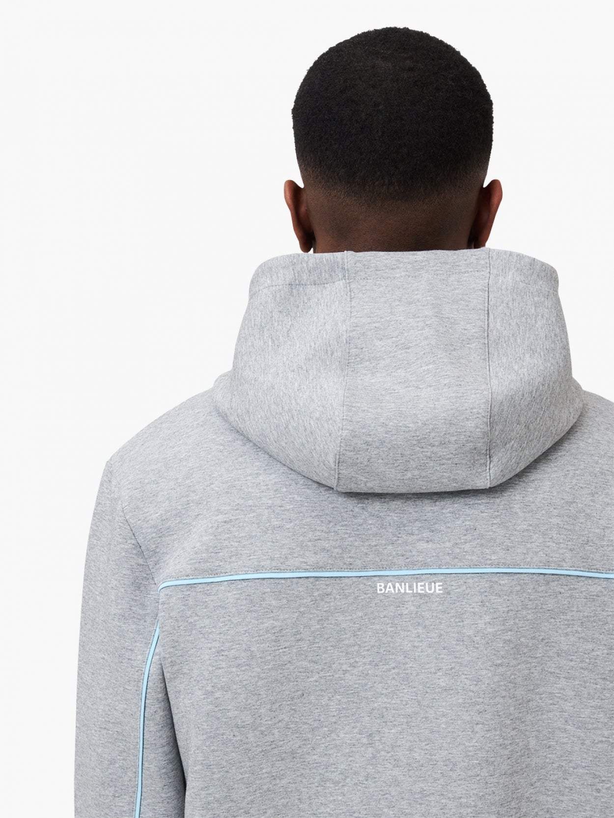 3D HOODED TRACKSUIT | HEATHER GREY / CORYDALIS BLUE