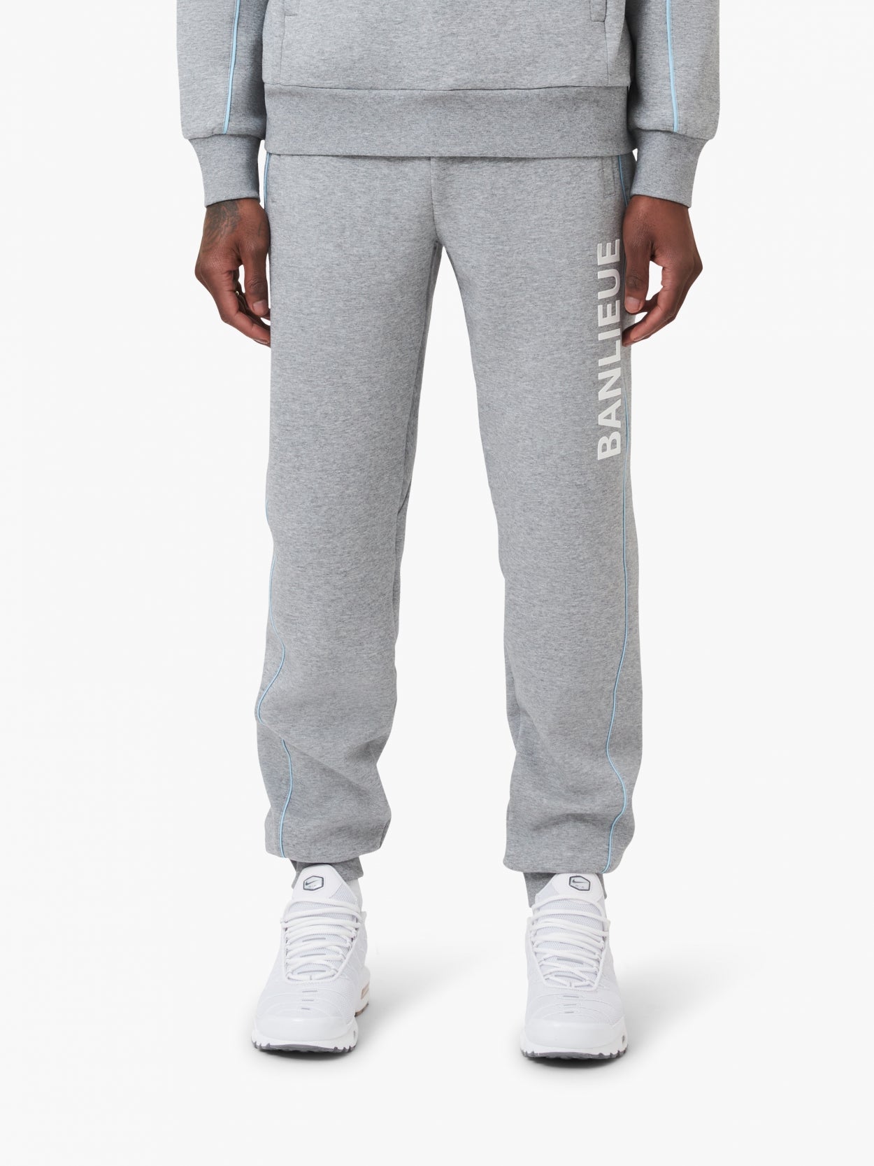 3D TRACKPANTS | HEATHER GREY / CORYDALIS BLUE