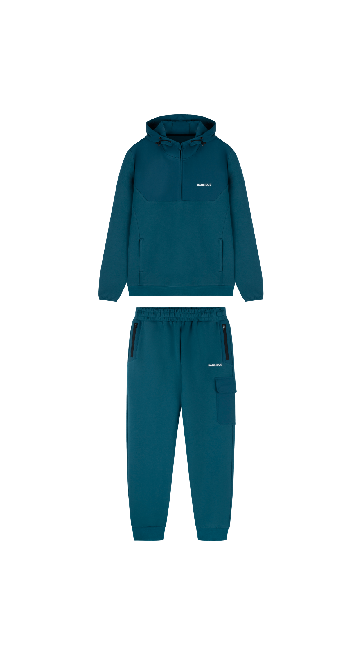 B + 3D Tech Tracksuit + Cap libre | BLEU ACIER