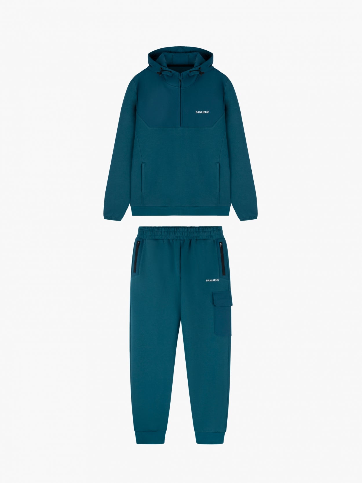B + 3D Tech Tracksuit + Cap libre | BLEU ACIER