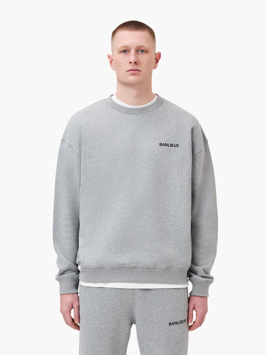 SCRIPT SWEATER | HEATHER GREY