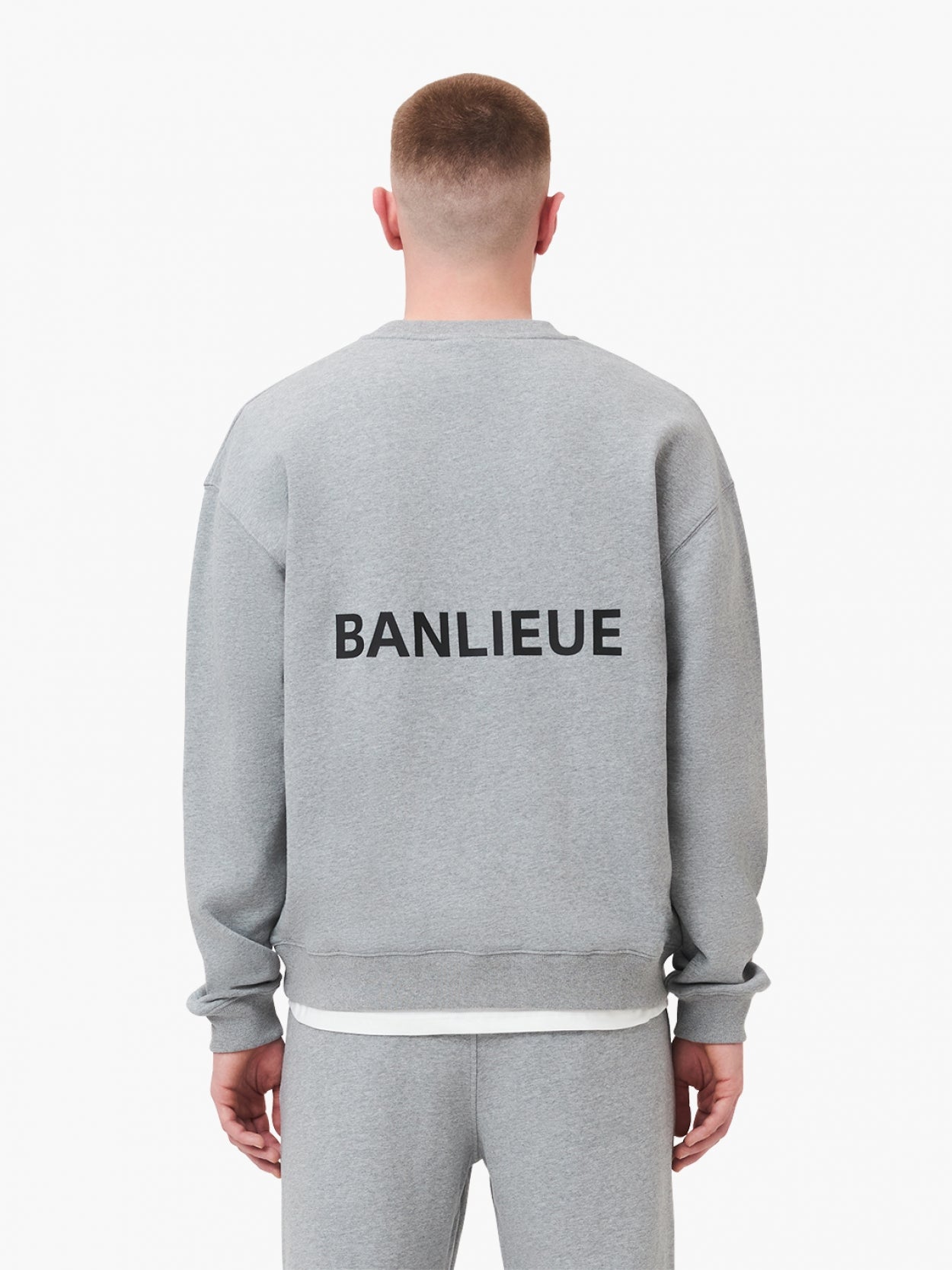 SCRIPT SWEATER | HEATHER GREY