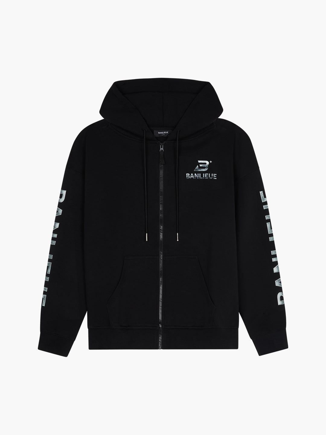 CHROME V2 HOODED VEST | BLACK / SILVER