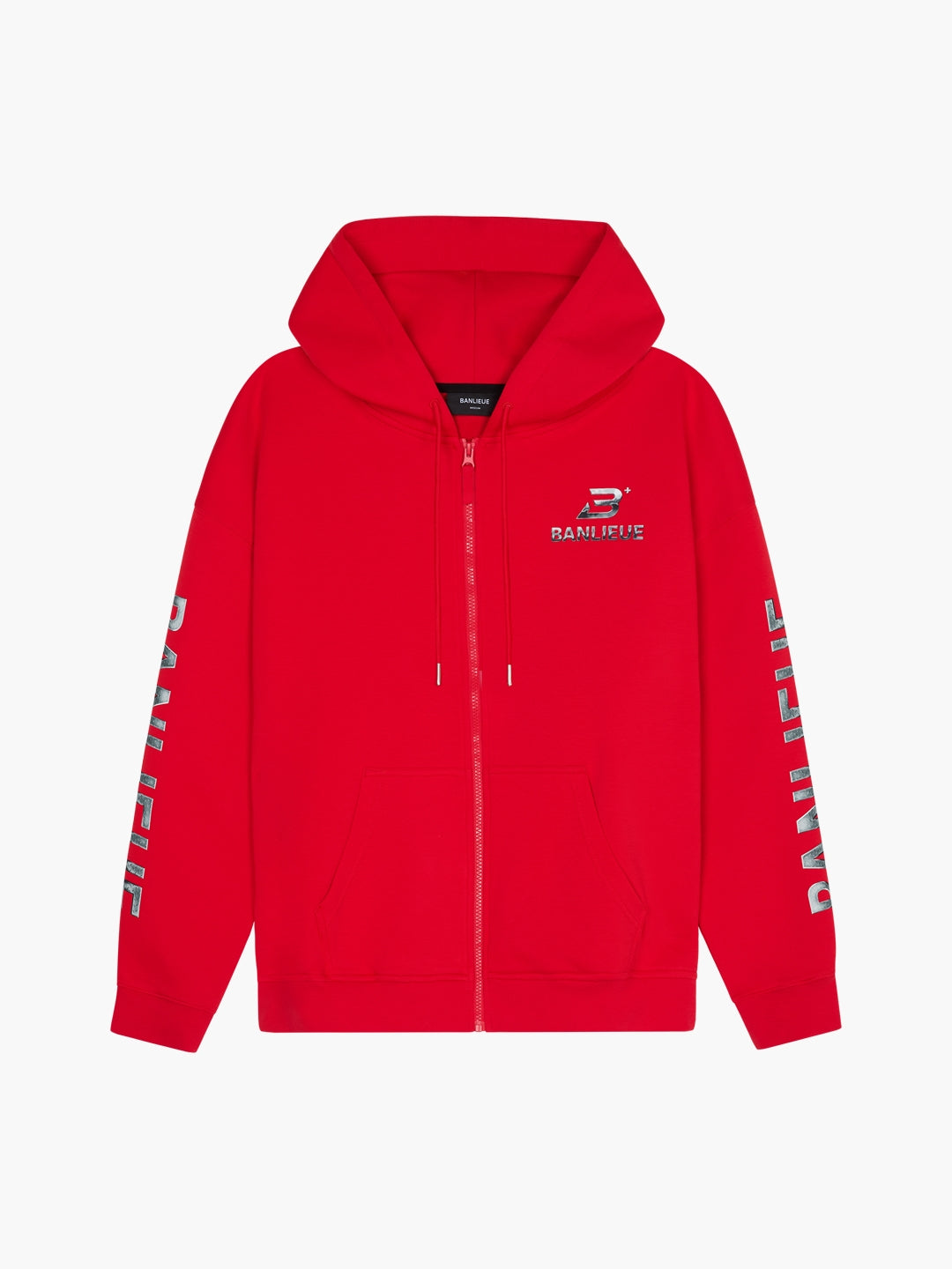 CHROME V2 HOODED VEST | RED / SILVER