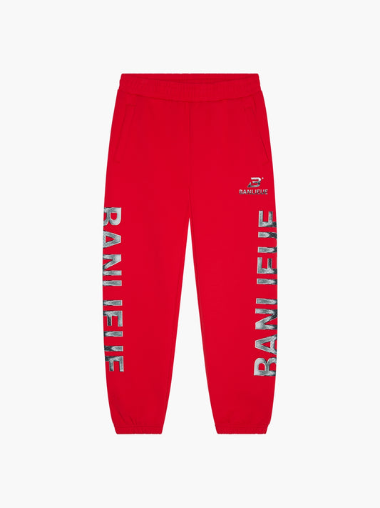 CHROME V2 SWEATPANTS | RED / SILVER