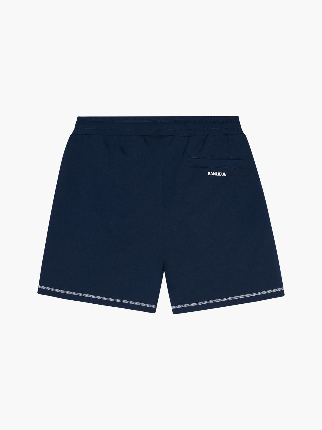 CONTRAST STITCH SHORTS | NAVY / WHITE