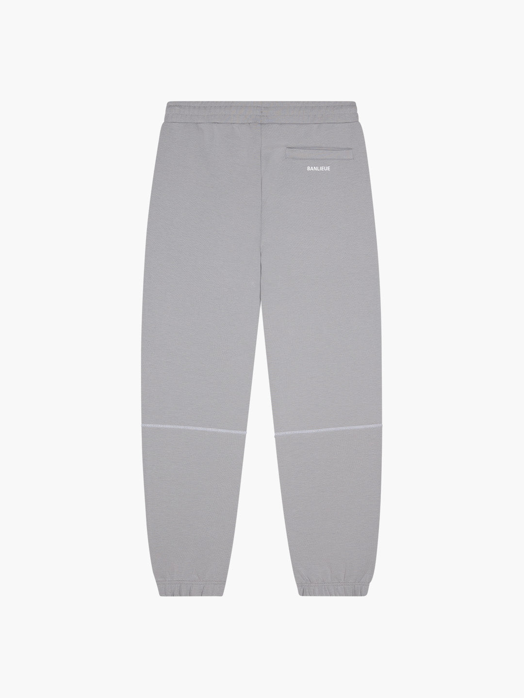 CONTRAST STITCH SWEATPANTS | ALLOY GREY / WHITE