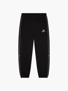 CONTRAST STITCH SWEATPANTS | BLACK / WHITE