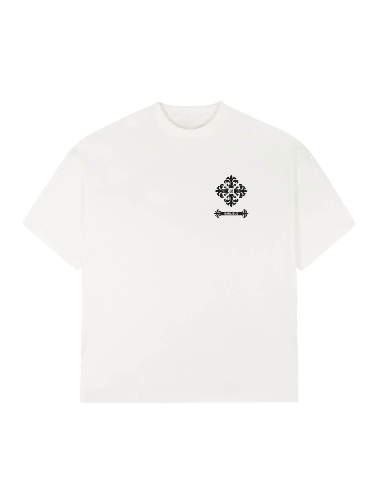 Fleur de lis t shirt rijst wit Banlieu