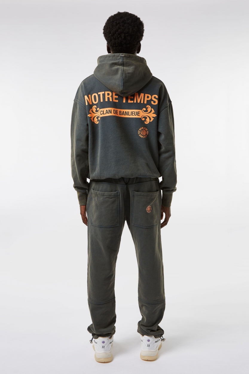 NOTRE TEMPS HOODIE | WASHED SEA MOSS