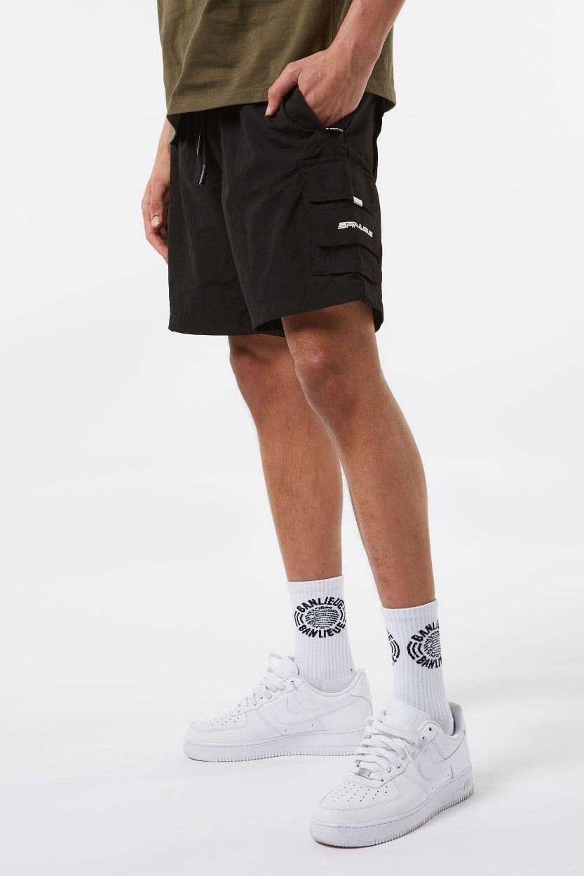 TOUJOURS CARGO SHORTS | BLACK