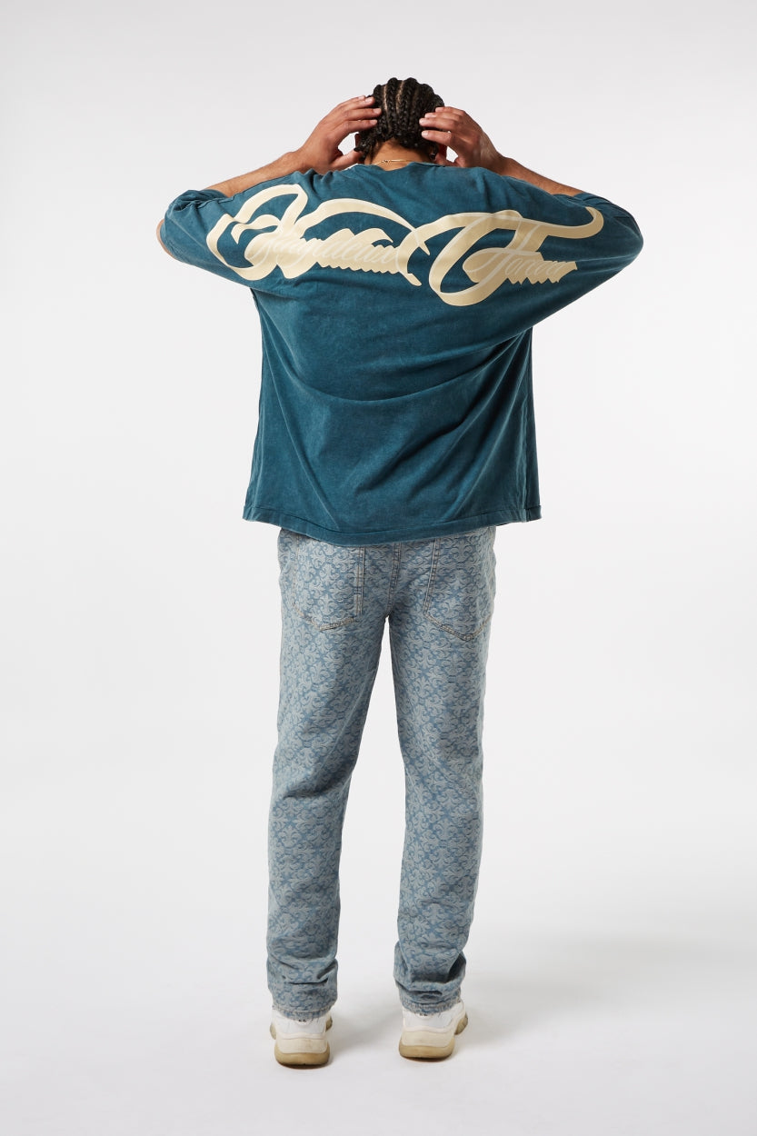 VINGT-DEUX FOREVER T-SHIRT | WASHED SEA MOSS