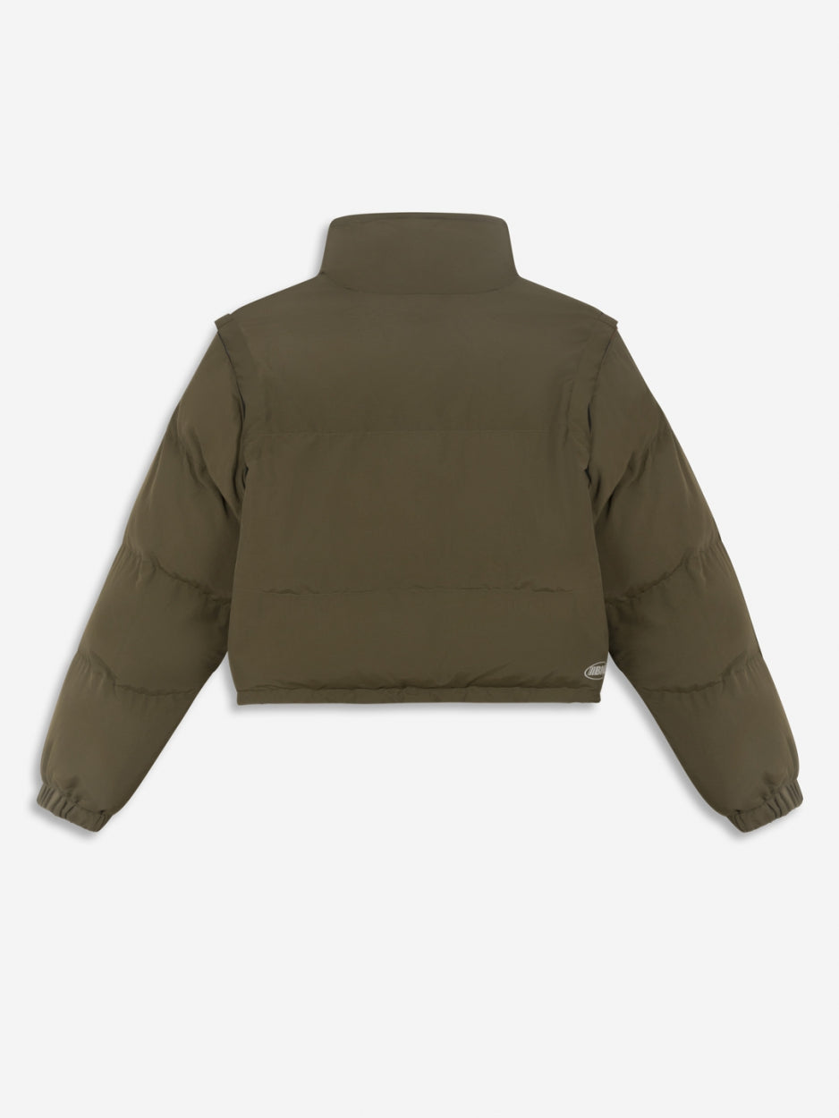 BANLIEUE | REVERSIBLE PUFFER JACKET | KHAKI/ORANGE