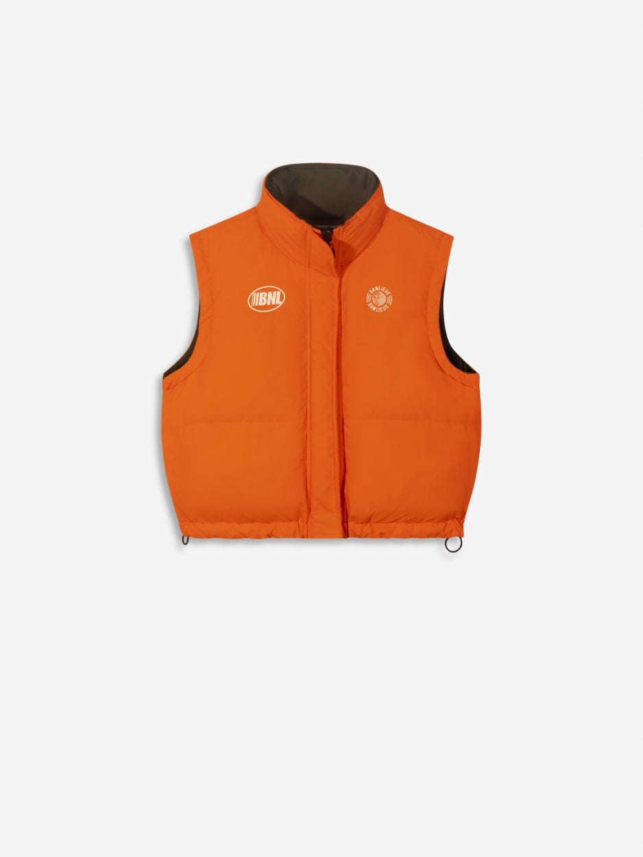BANLIEUE | REVERSIBLE PUFFER JACKET | KHAKI/ORANGE