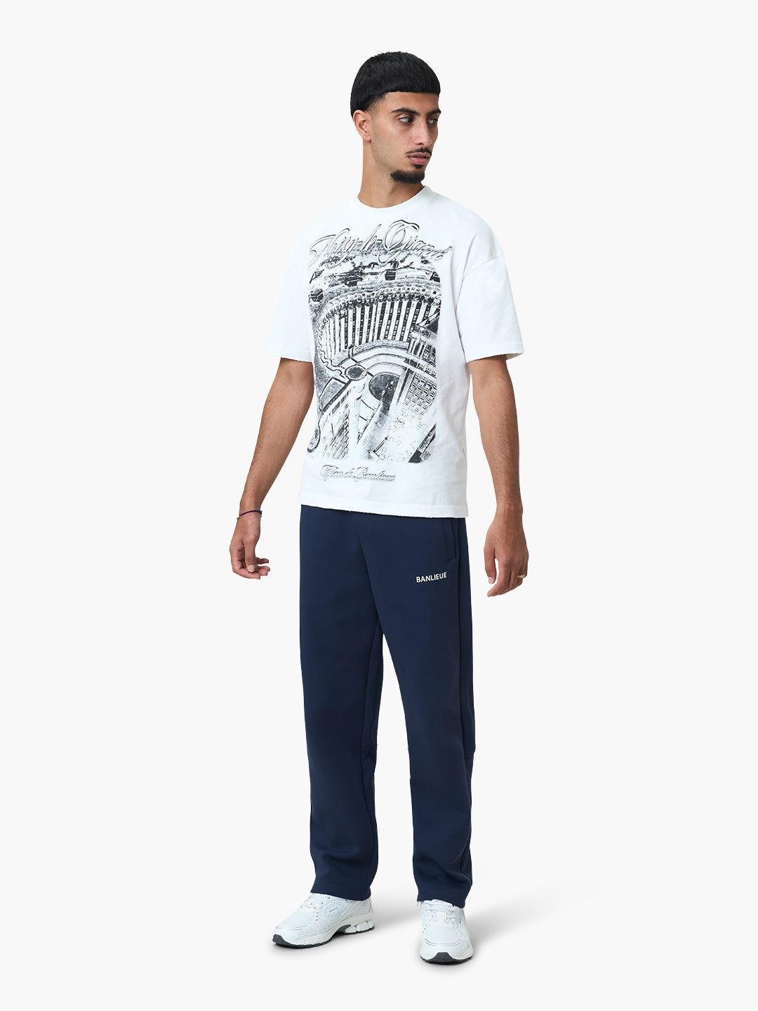 SCRIPT SWEATPANTS | NAVY