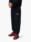 CHENILLE B+ SWEATPANTS | BLACK / RED