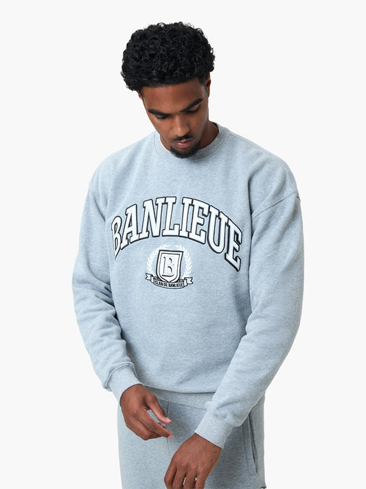 CREST SWEATER | HEATHER GREY