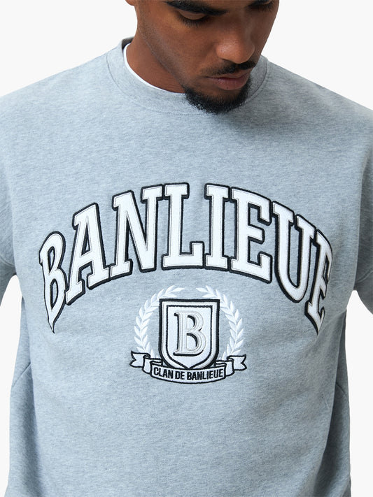 CREST SWEATER | HEATHER GREY