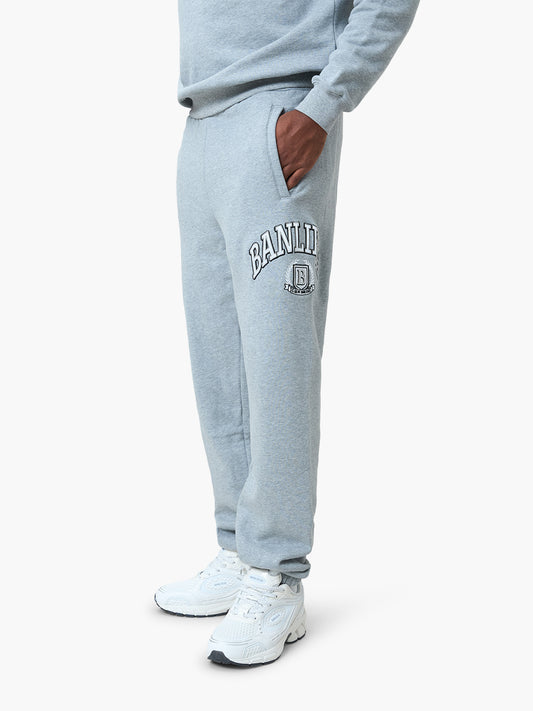 CREST SWEATPANTS | HEATHER GREY