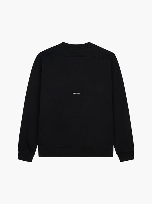 UNIVERSITY SWEATER | BLACK / IVORY WHITE