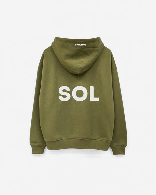 SOL | SCRIPT ZIP HOODIE | NARDO GREEN