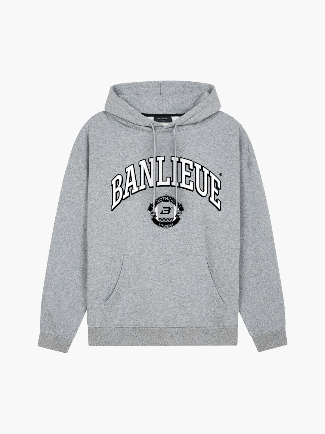 BANLIEUE CREST V2 HOODIE | HEATHER GREY