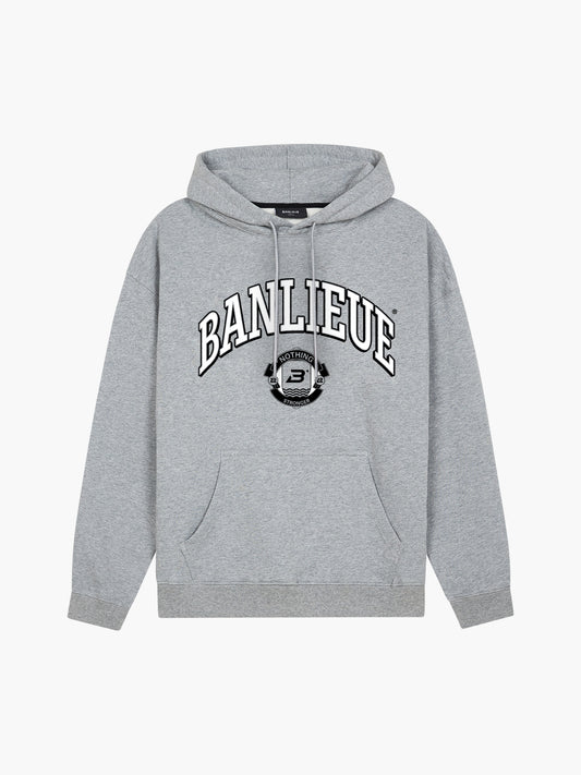 BANLIEUE CREST V2 HOODIE | HEATHER GREY