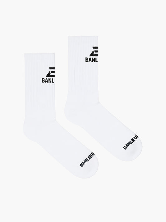 B+ LOGO SOCKS | WHITE