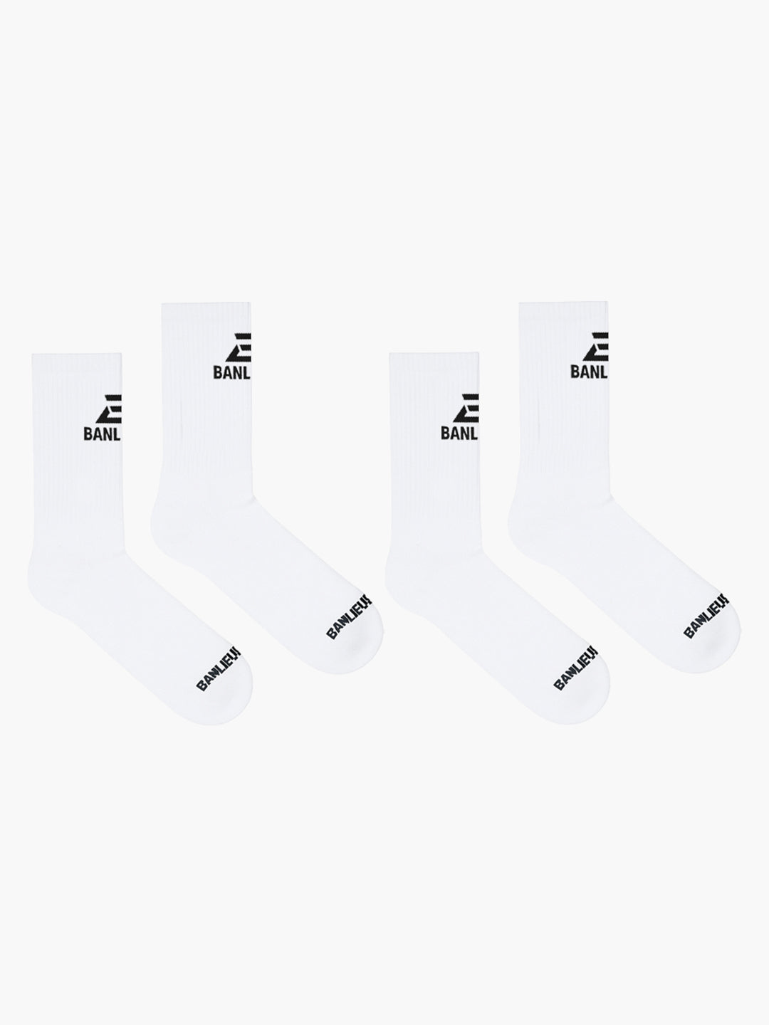 B+ LOGO SOCKS | WHITE