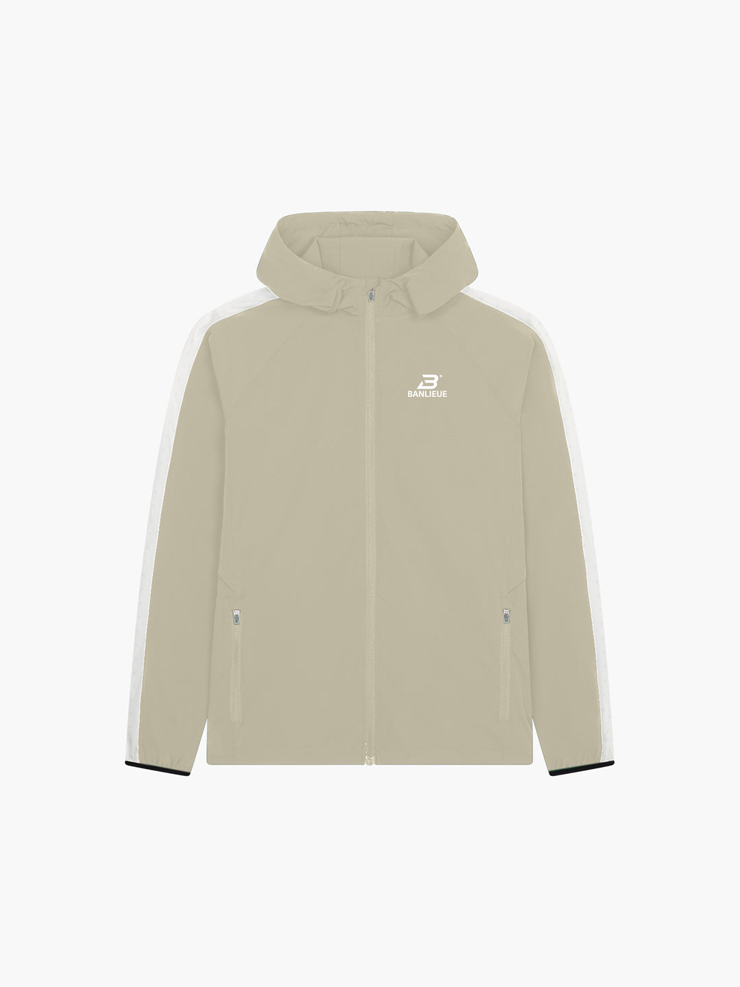 PERFORMANCE HOODED TRACKTOP | TAUPE