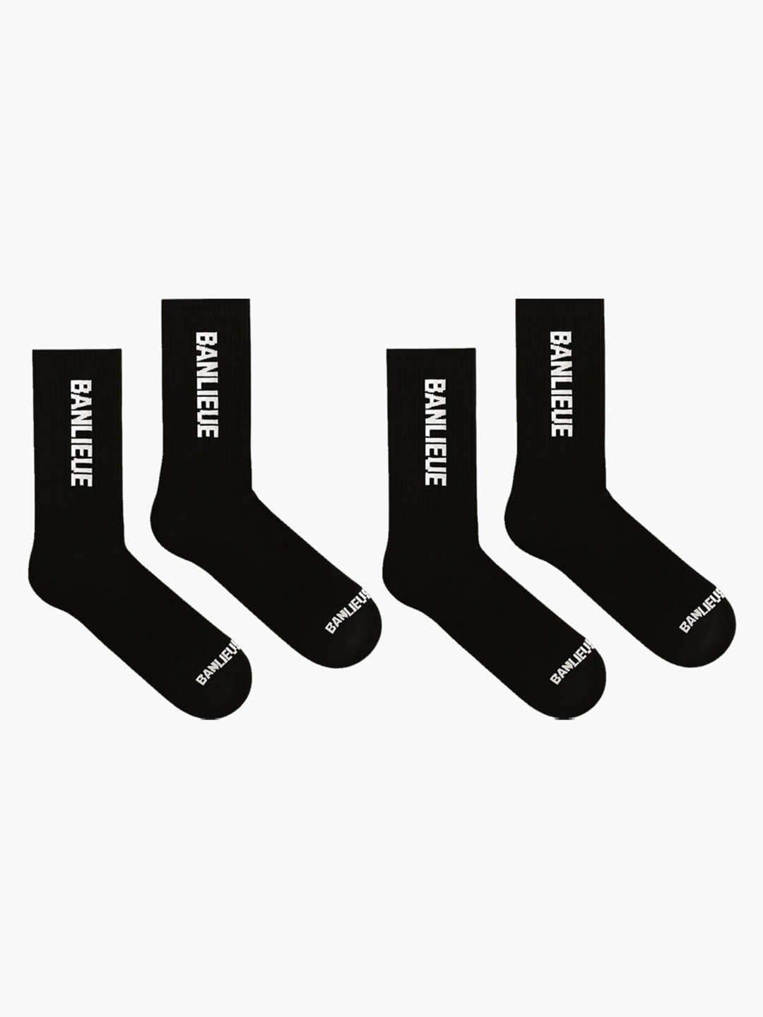B+ SCRIPT LOGO SOCKS | BLACK