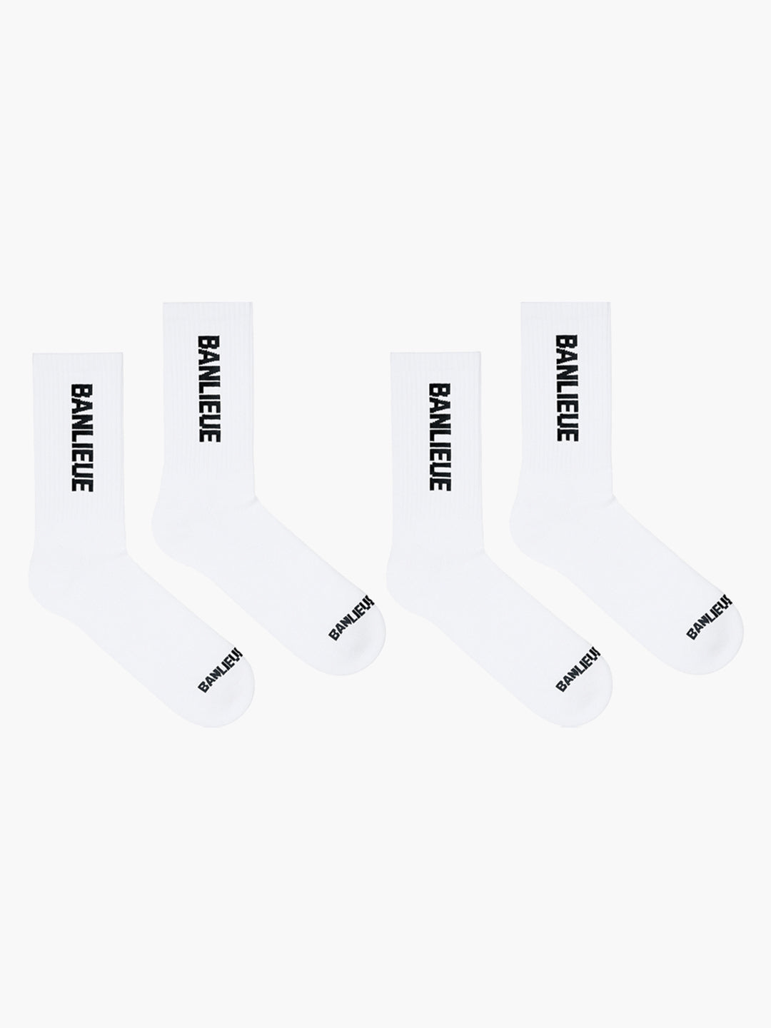 B+ SCRIPT LOGO SOCKS | WHITE