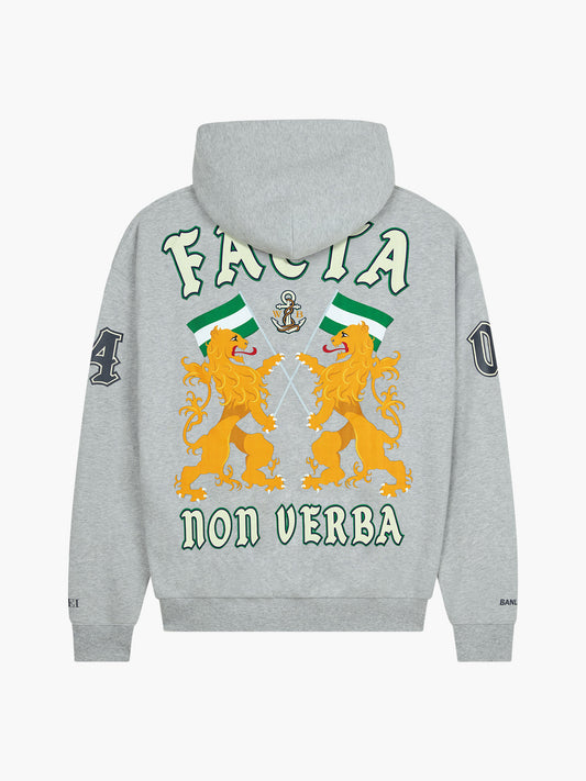 BANLIEUE X WOEI - ZIP HOODIE | HEATHER GREY