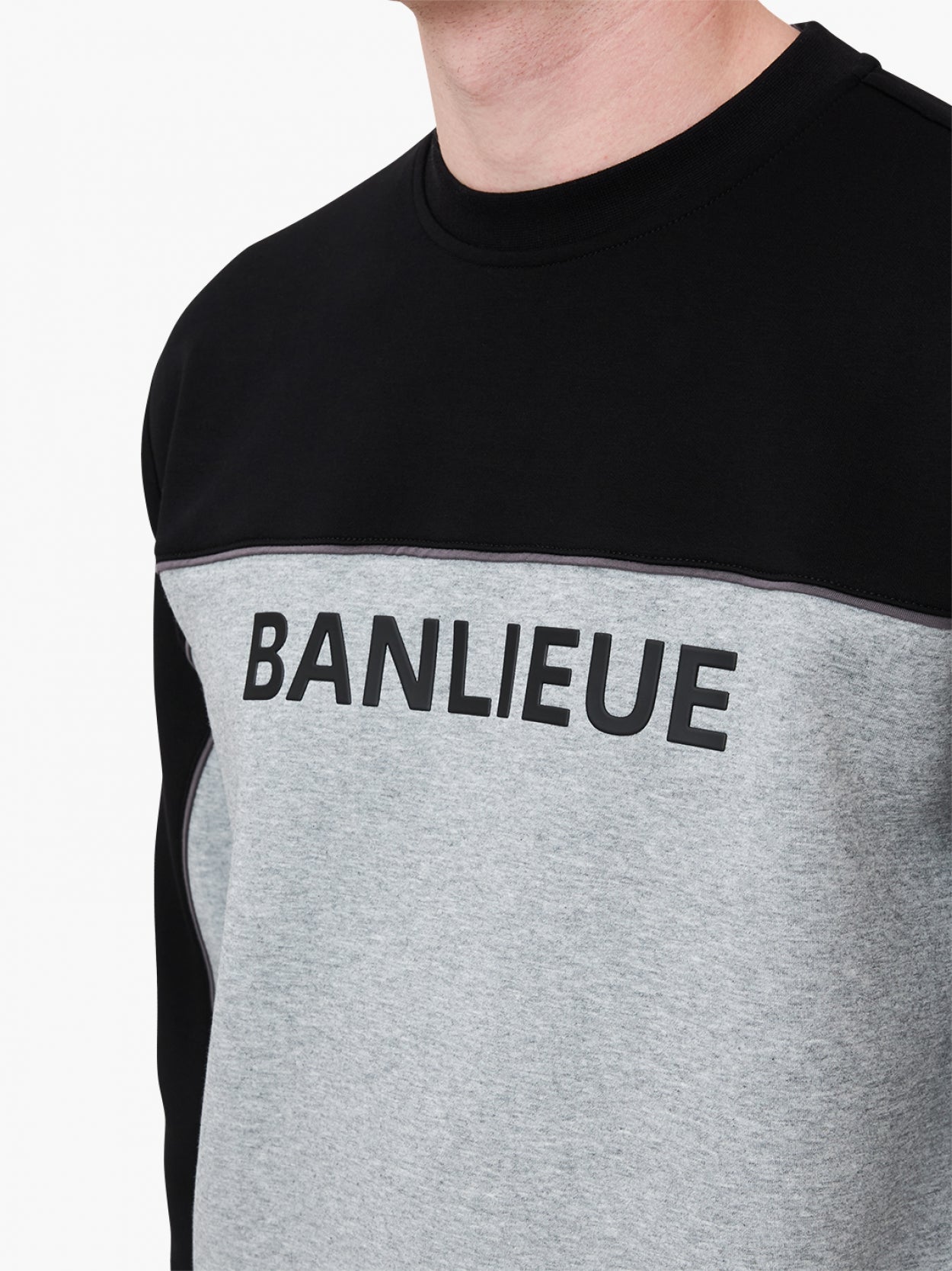 3D CREW TRACKTOP | HEATHER GREY / BLACK