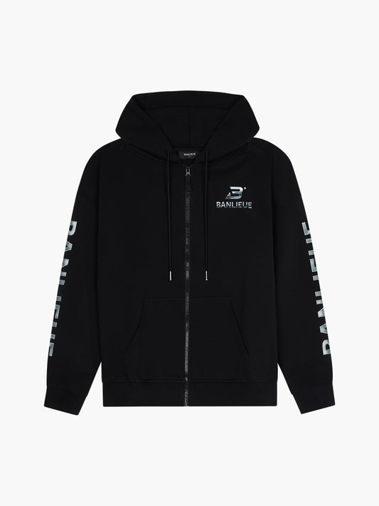 CHROME V2 HOODED VEST | BLACK / SILVER