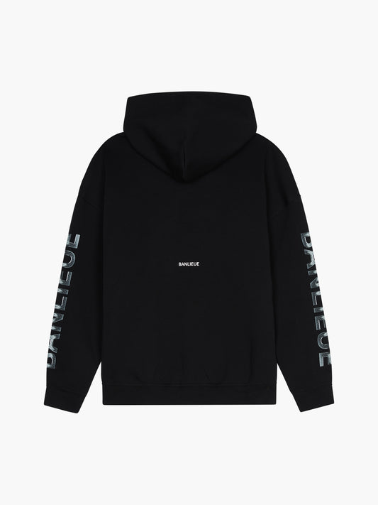 CHROME V2 HOODED VEST | BLACK / SILVER