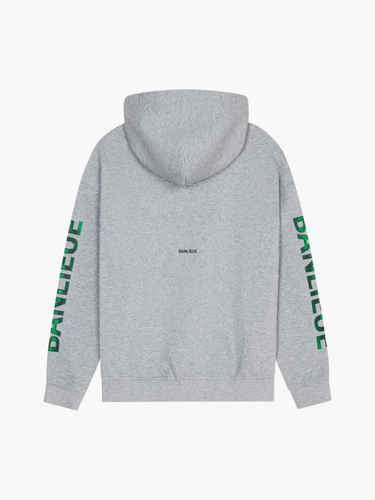 CHROME V2 HOODED VEST | HEATHER GREY / JOLLY GREEN