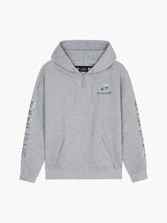 CHROME V2 HOODED VEST | HEATHER GREY / SILVER