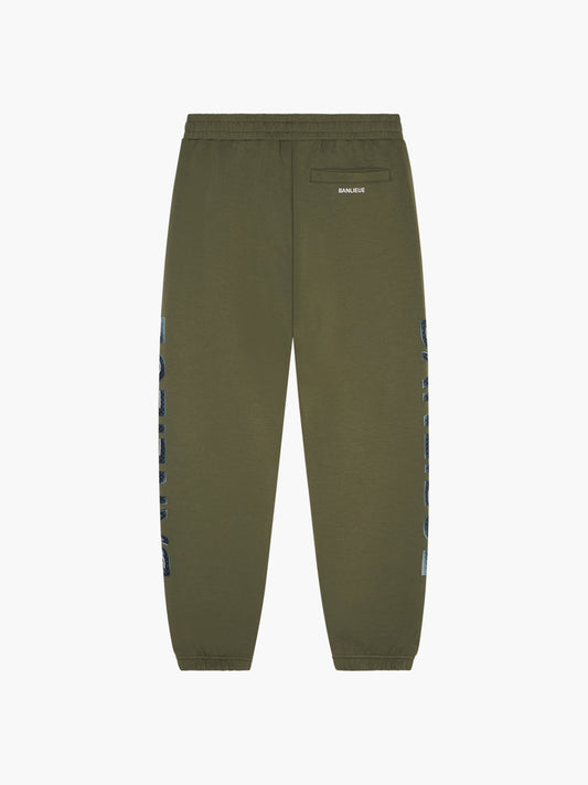 CHROME V2 SWEATPANTS | NARDO GREEN / SILVER